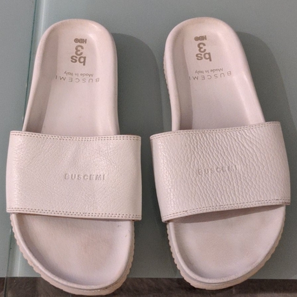 Buscemi Shoes - Buscemi White Slides Sz 5 or 35